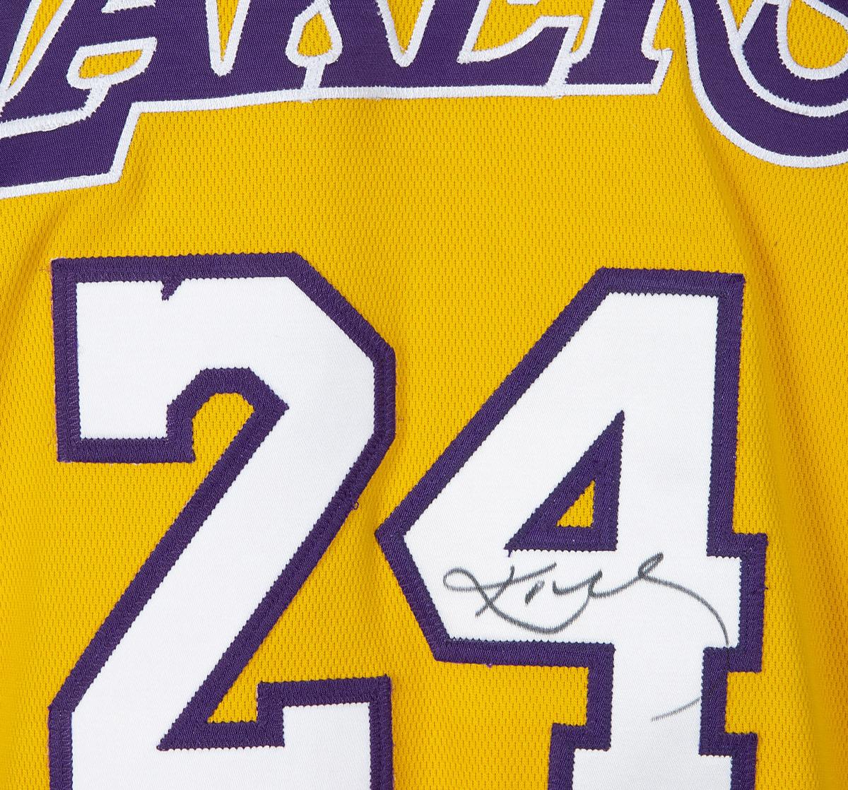 Kobe Bryant Los Angeles Lakers Autographed Yellow #24 Jersey –