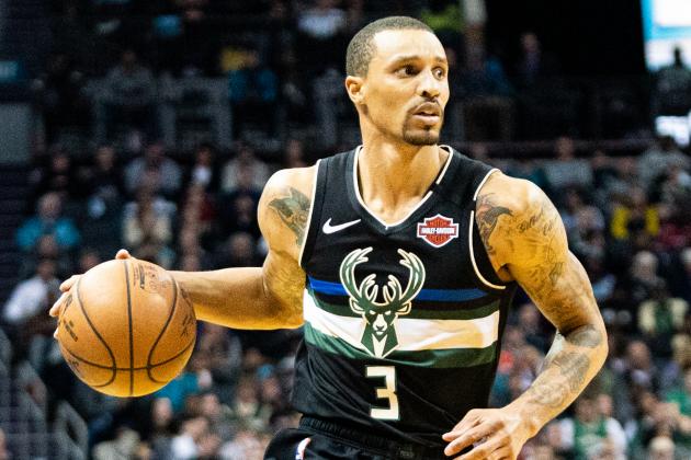 CHARLOTTE, NORTH CAROLINA - MARCH 01: George Hill #3 of the Milwaukee Bucks during the fourth quarter during their game against the Charlotte Hornets at Spectrum Center on March 01, 2020 in Charlotte, North Carolina. NOTE TO USER: User expressly acknowledges and agrees that, by downloading and/or using this photograph, user is consenting to the terms and conditions of the Getty Images License Agreement. (Photo by Jacob Kupferman/Getty Images)