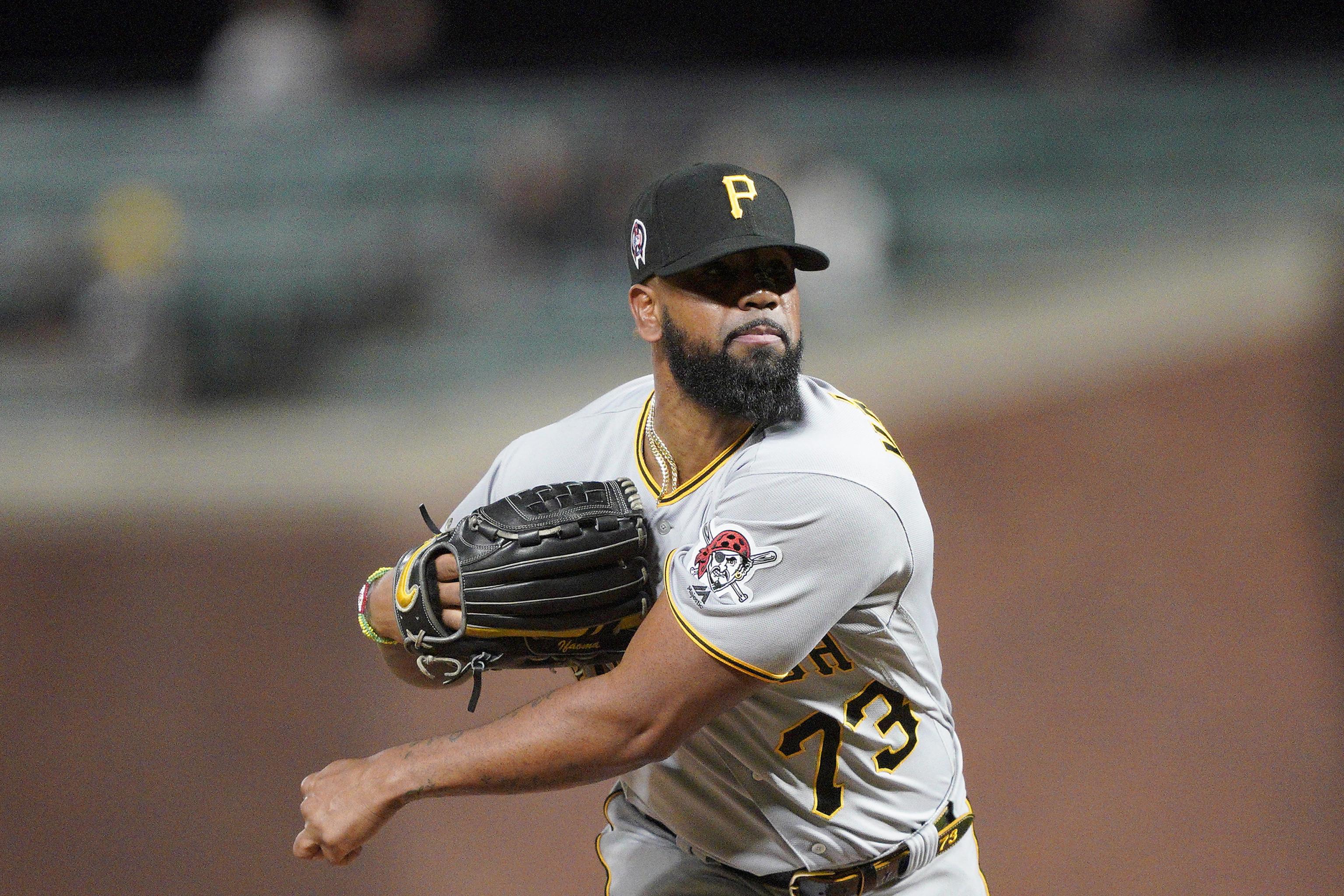 Pittsburgh Pirates relief pitcher Felipe Vazquez (73) in the ninth