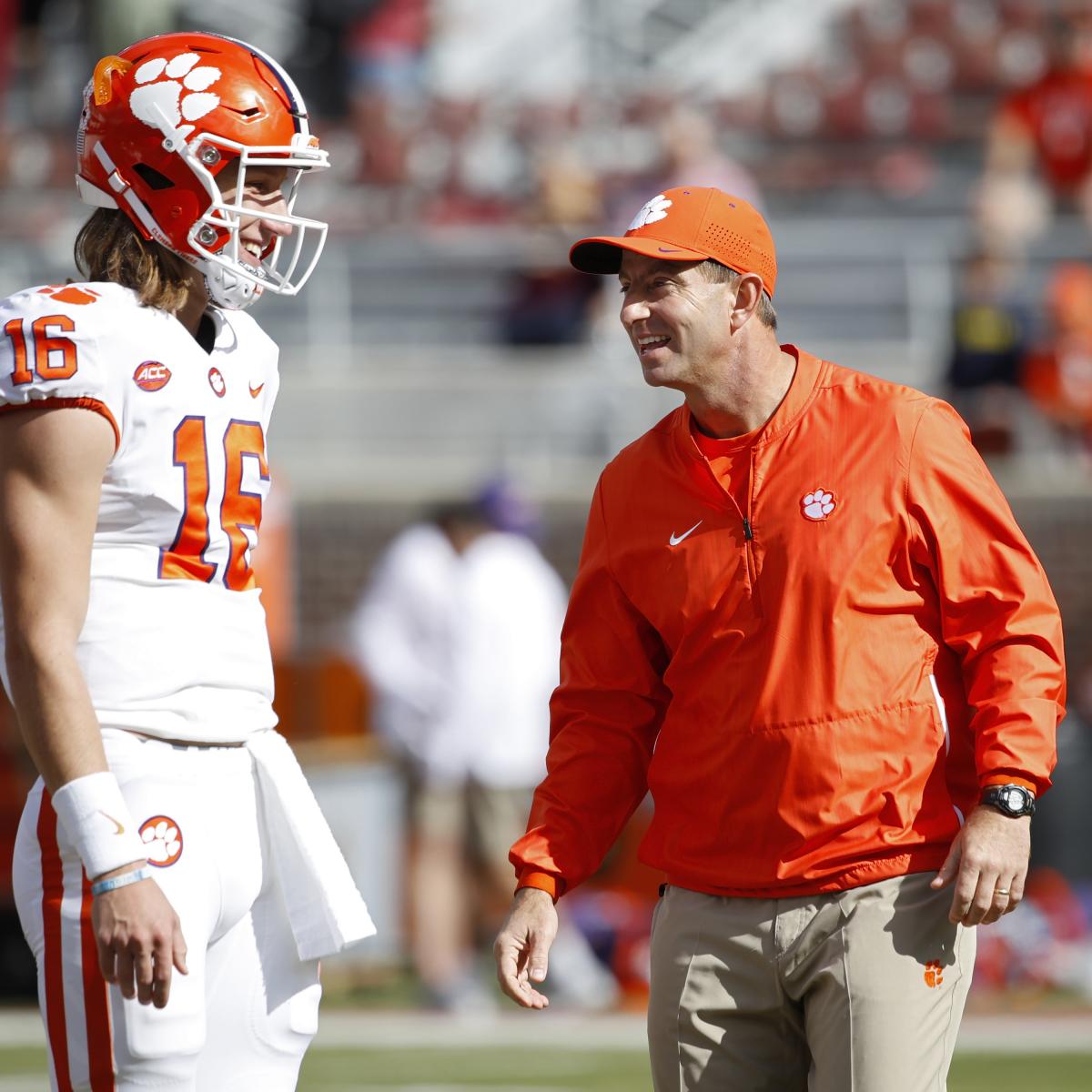 Trevor Lawrence Defends Photo Of Dabo Swinney Wearing Football