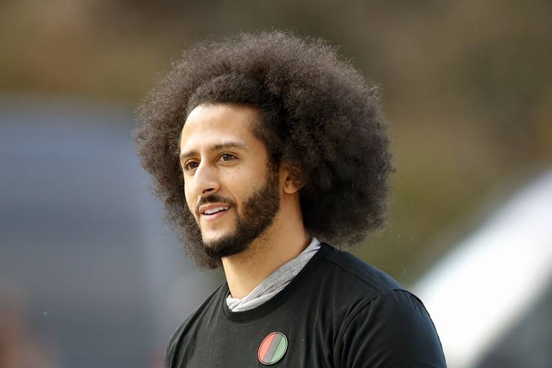 FILE - In this Nov. 16, 2019, file photo, free agent quarterback Colin Kaepernick arrives for a workout for NFL football scouts and media in Riverdale, Ga. Kaepernick has been a leader in the fight for social justice by people of color not just in the football world or the sports world. Recent developments have raised his profile and, more significantly, reminded many of the sacrifices he has made while protesting social injustice and police brutality.(AP Photo/Todd Kirkland, File)