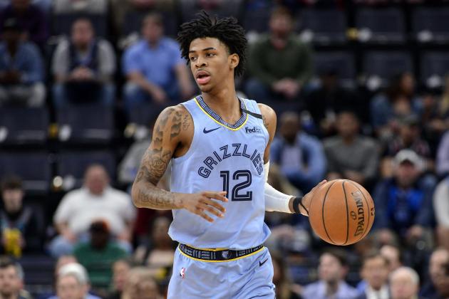 Memphis Grizzlies guard Ja Morant (12) plays in the first half of an NBA basketball game against the Orlando Magic Tuesday, March 10, 2020, in Memphis, Tenn. (AP Photo/Brandon Dill)