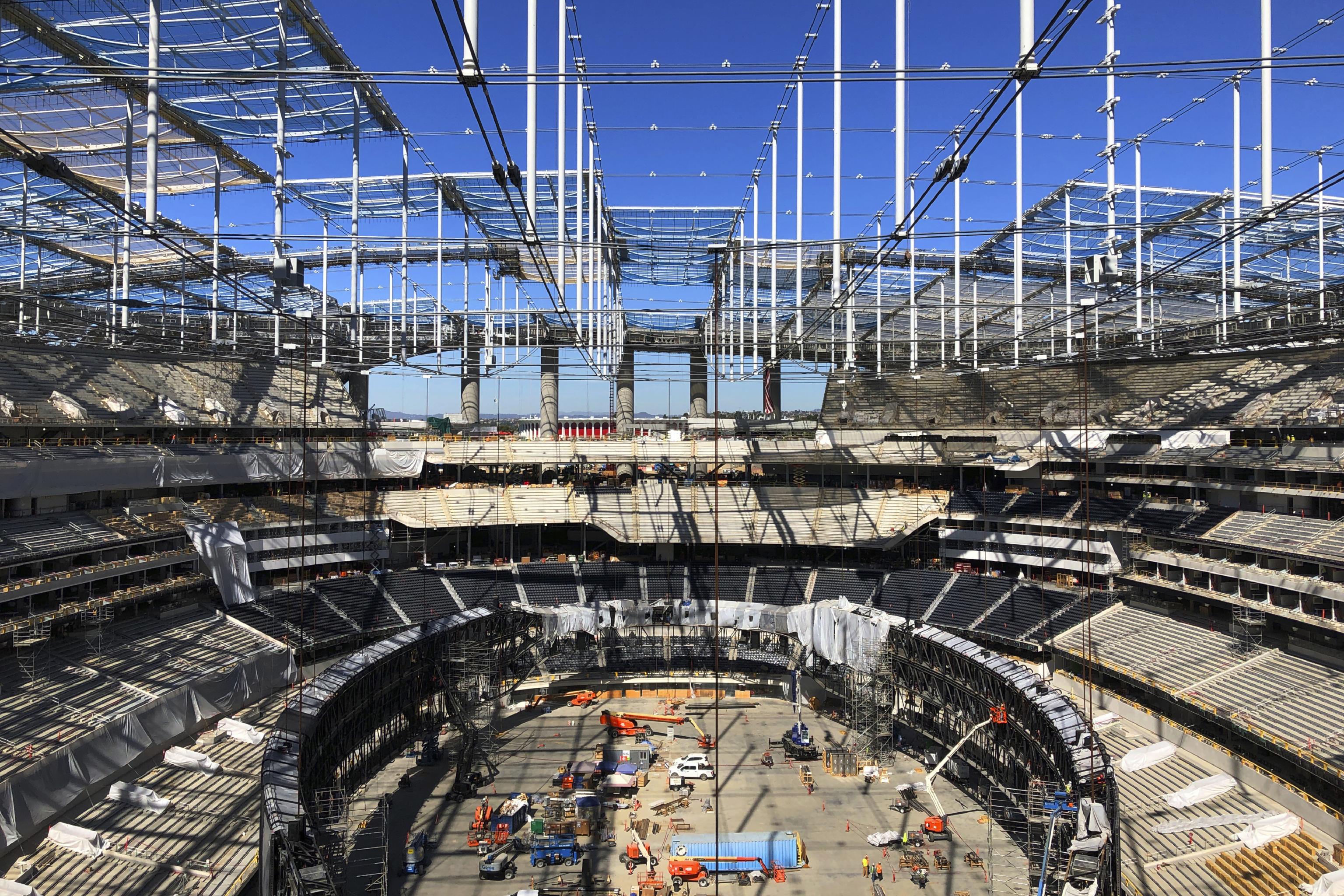 SoFi stadium in LA completes the largest video scoreboard