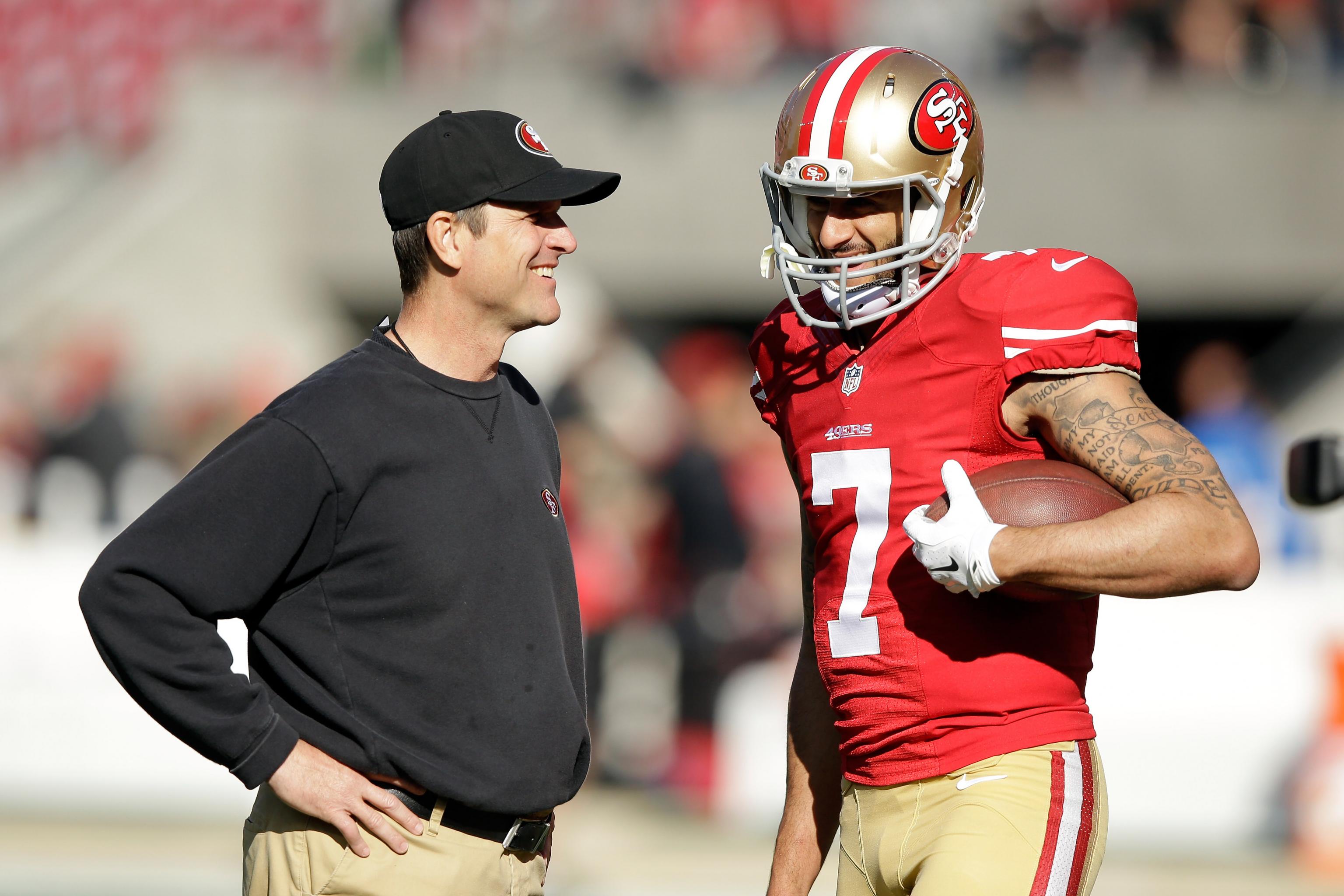 Kaepernick, 49ers QB under Harbaugh, named honorary captain