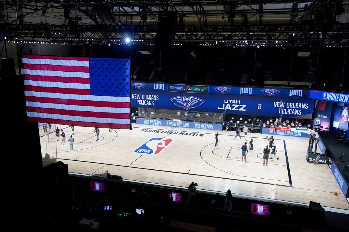 Pelicans, Jazz Kneel in Protest for National Anthem Before NBA's Restart Opener | Bleacher ...