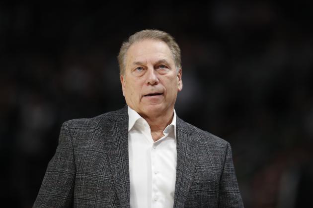 Michigan State head coach Tom Izzo on the sideline during the first half of an NCAA college basketball game against Oakland, Saturday, Dec. 14, 2019, in Detroit. (AP Photo/Carlos Osorio)
