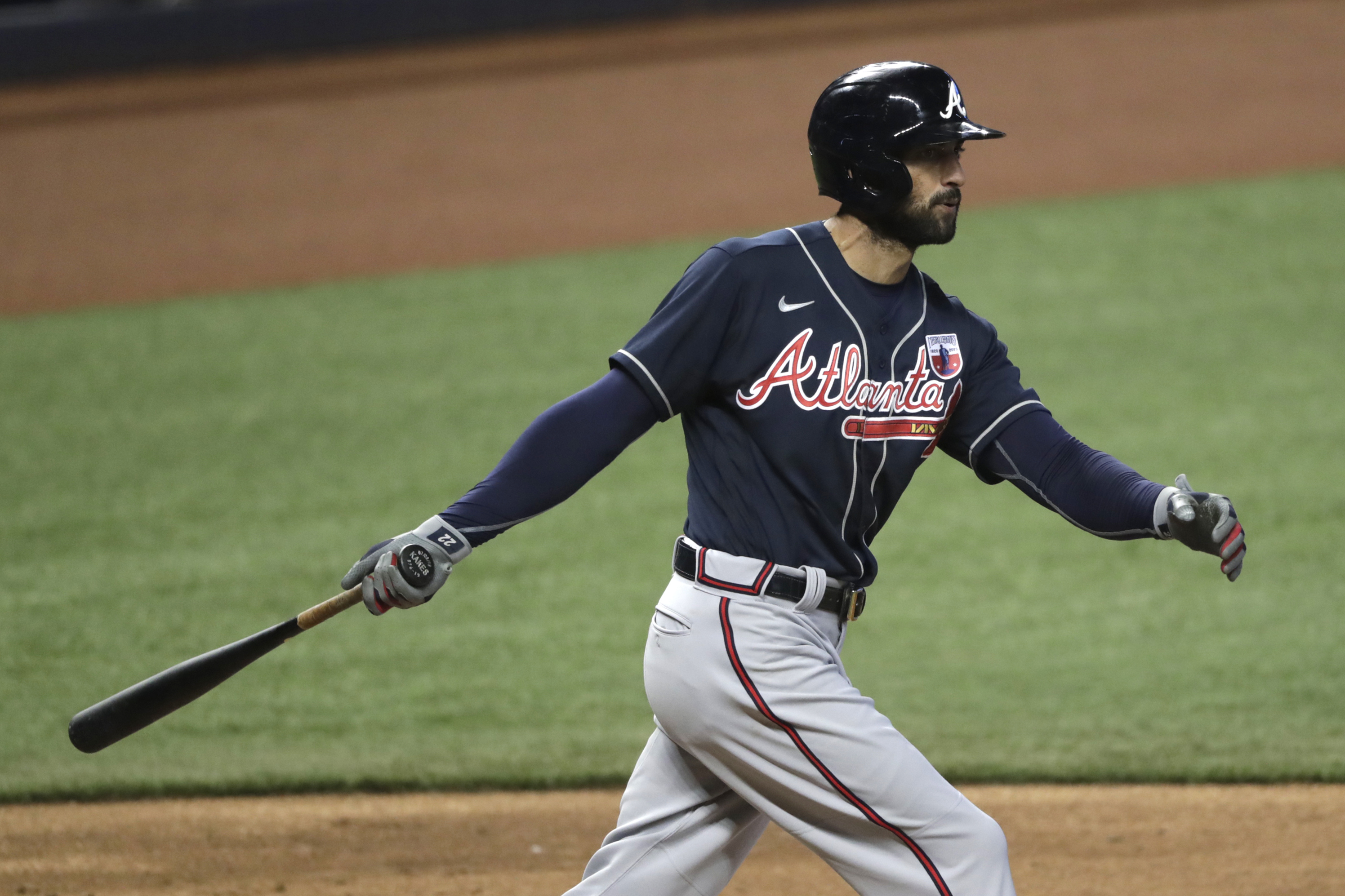 Braves place Nick Markakis on injured list, call up top prospect