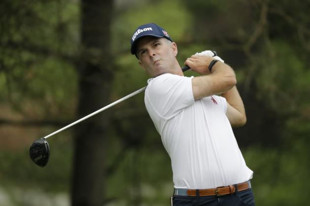 Kevin Streelman hits on the second hole during the final round of the Workday Charity Open golf tournament, Sunday, July 12, 2020, in Dublin, Ohio. (AP Photo/Darron Cummings)