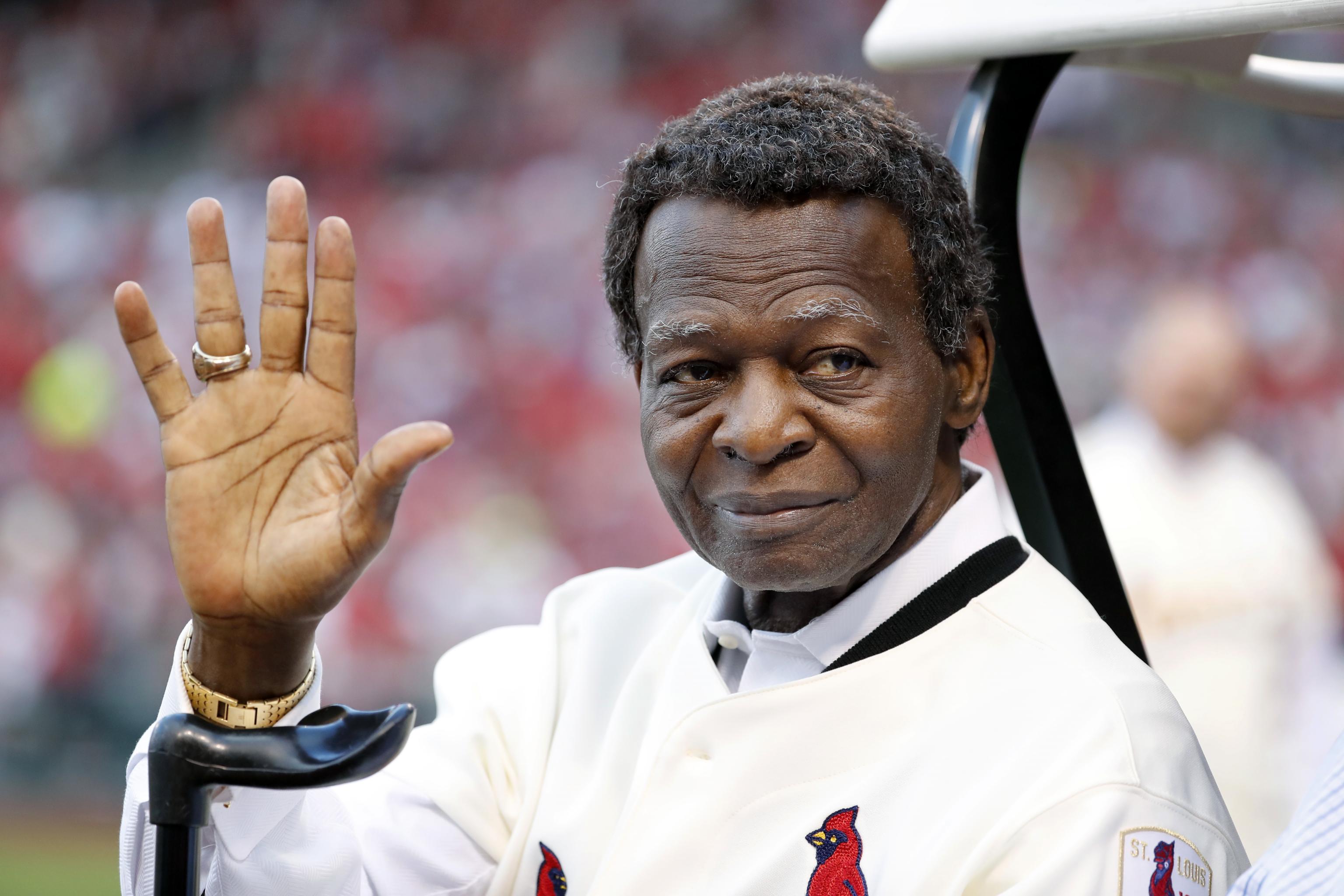 LOU BROCK CARDINALS ALLTIME GREAT HALL OF FAMER 8X10 COLOR PHOTO