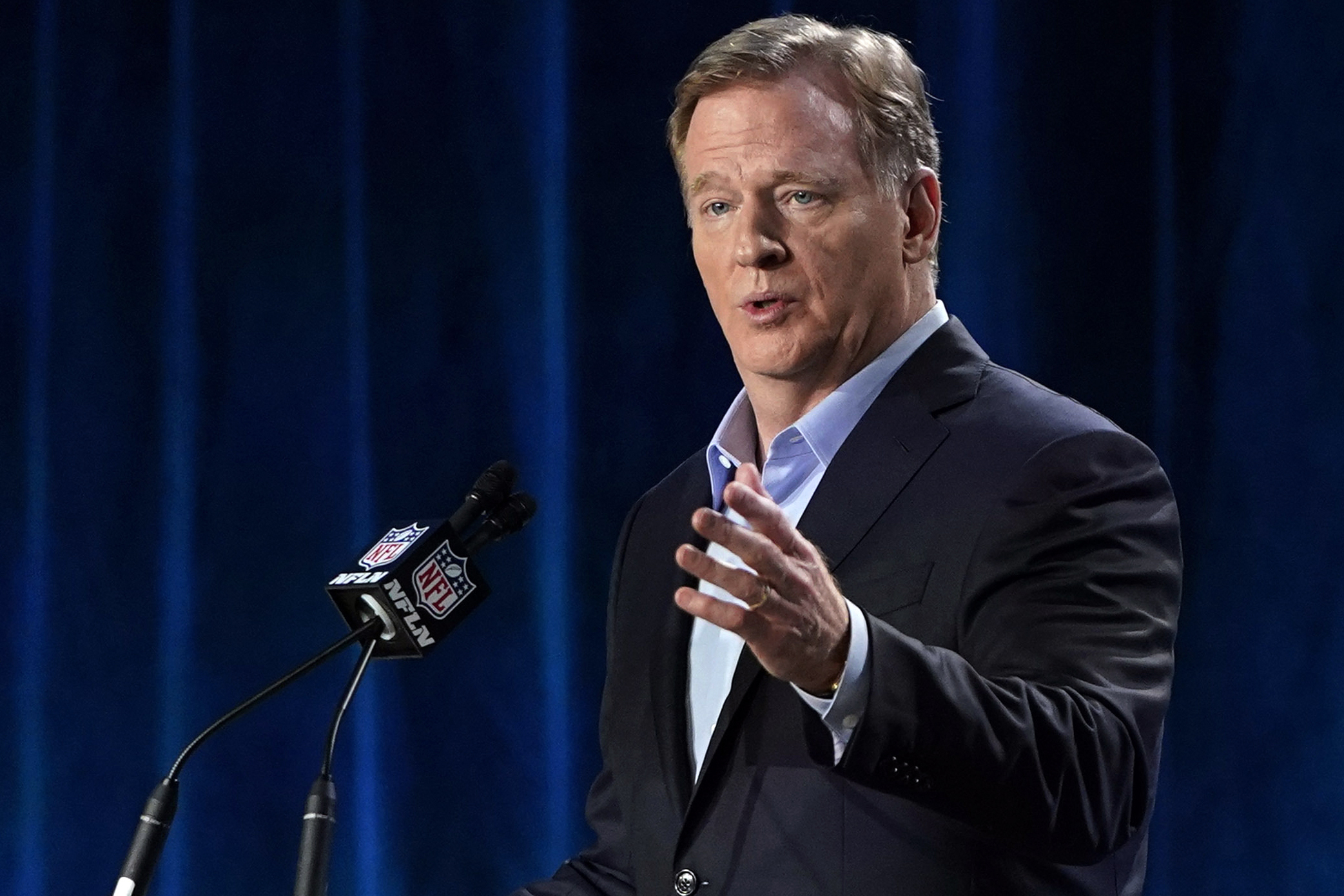 Commissioner Roger Goodell celebrates NFL's 100th anniversary in