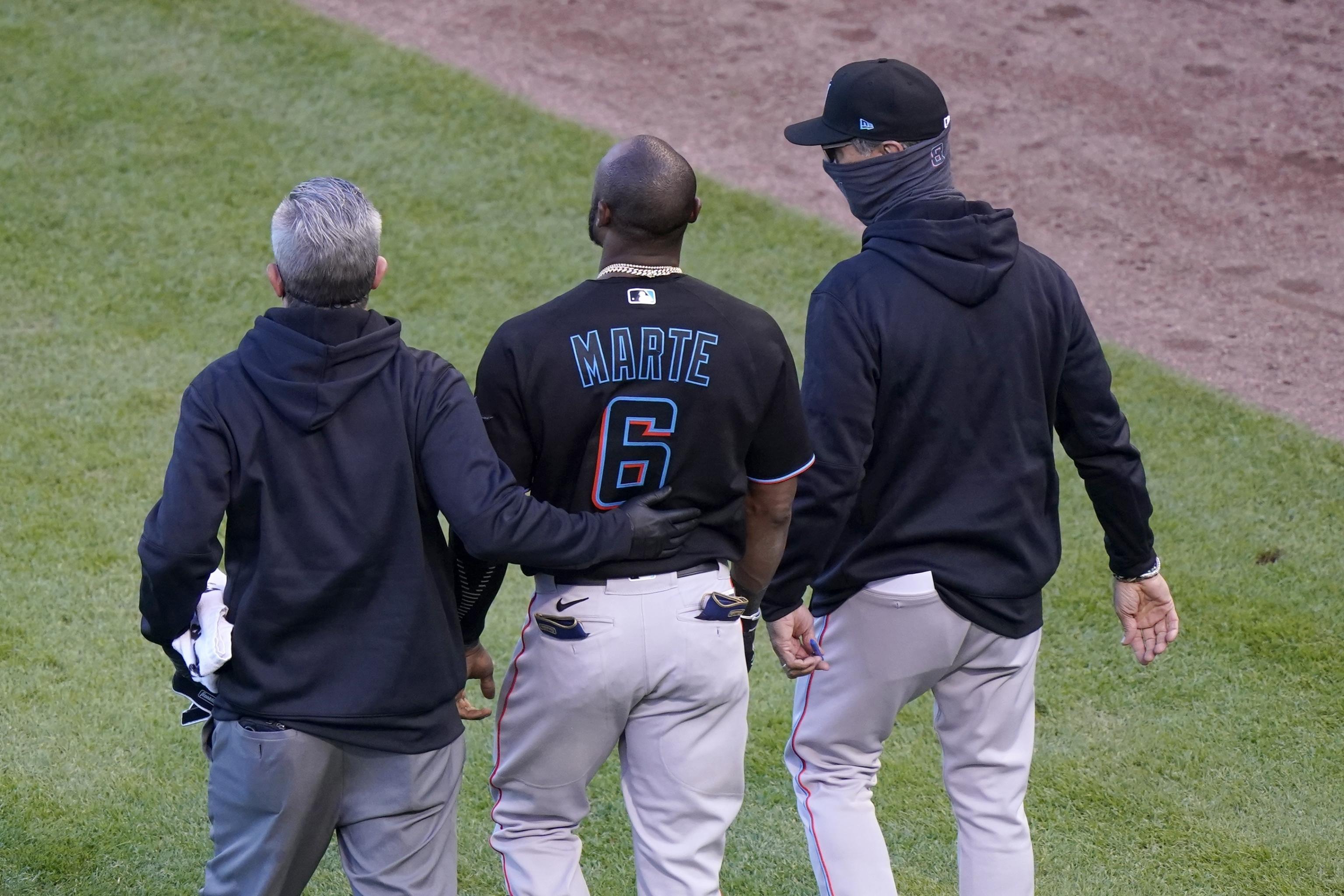Report: Marlins' Starling Marte Diagnosed with Broken Hand After
