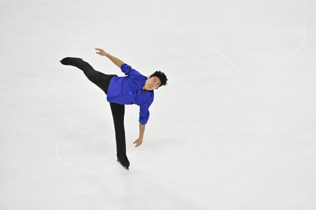Nathan Chen of the United States competes during men's free skating program in the International Skating Union Grand Prix of Figure Skating Series Saturday, Oct. 24, 2020, in Las Vegas. (AP Photo/David Becker)