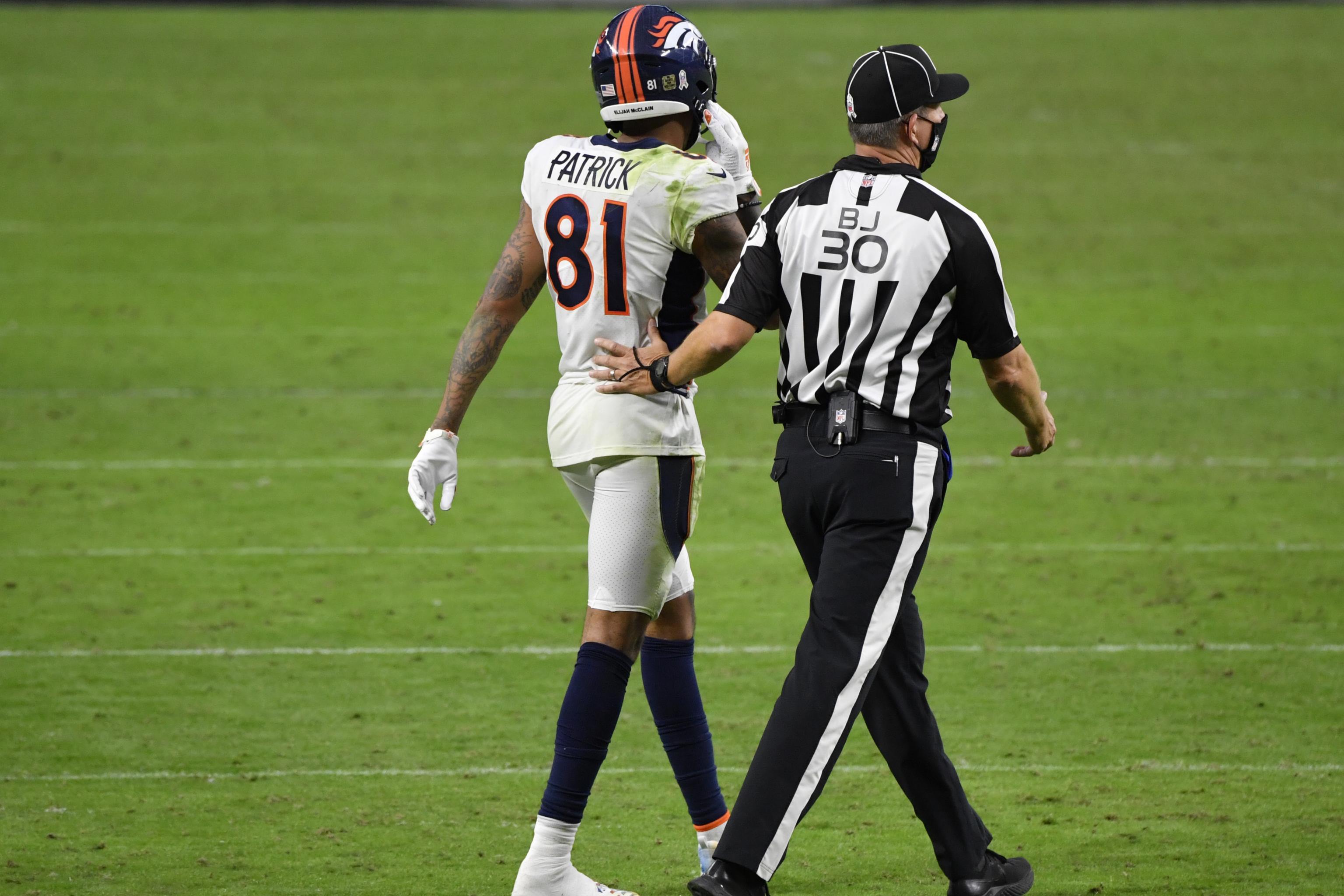 Broncos Wide Receiver Tim Patrick Ejected After Punching Raiders Player