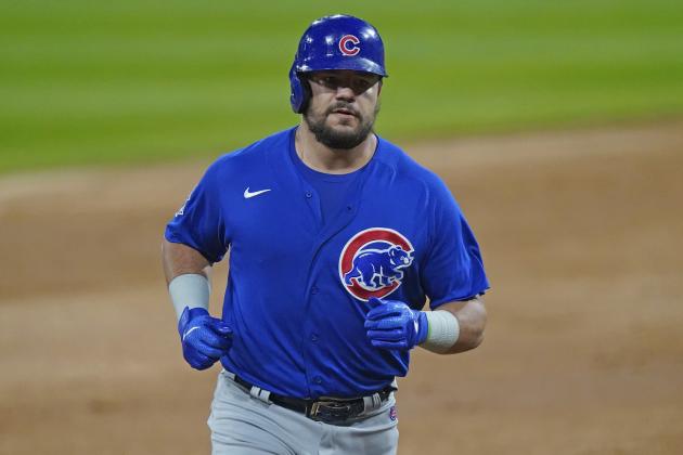 Chicago Cubs' Kyle Schwarber rounds the bases after hitting a solo home run against the Chicago White Sox during the second inning of a baseball game in Chicago, Friday, Sept. 25, 2020. (AP Photo/Nam Y. Huh)