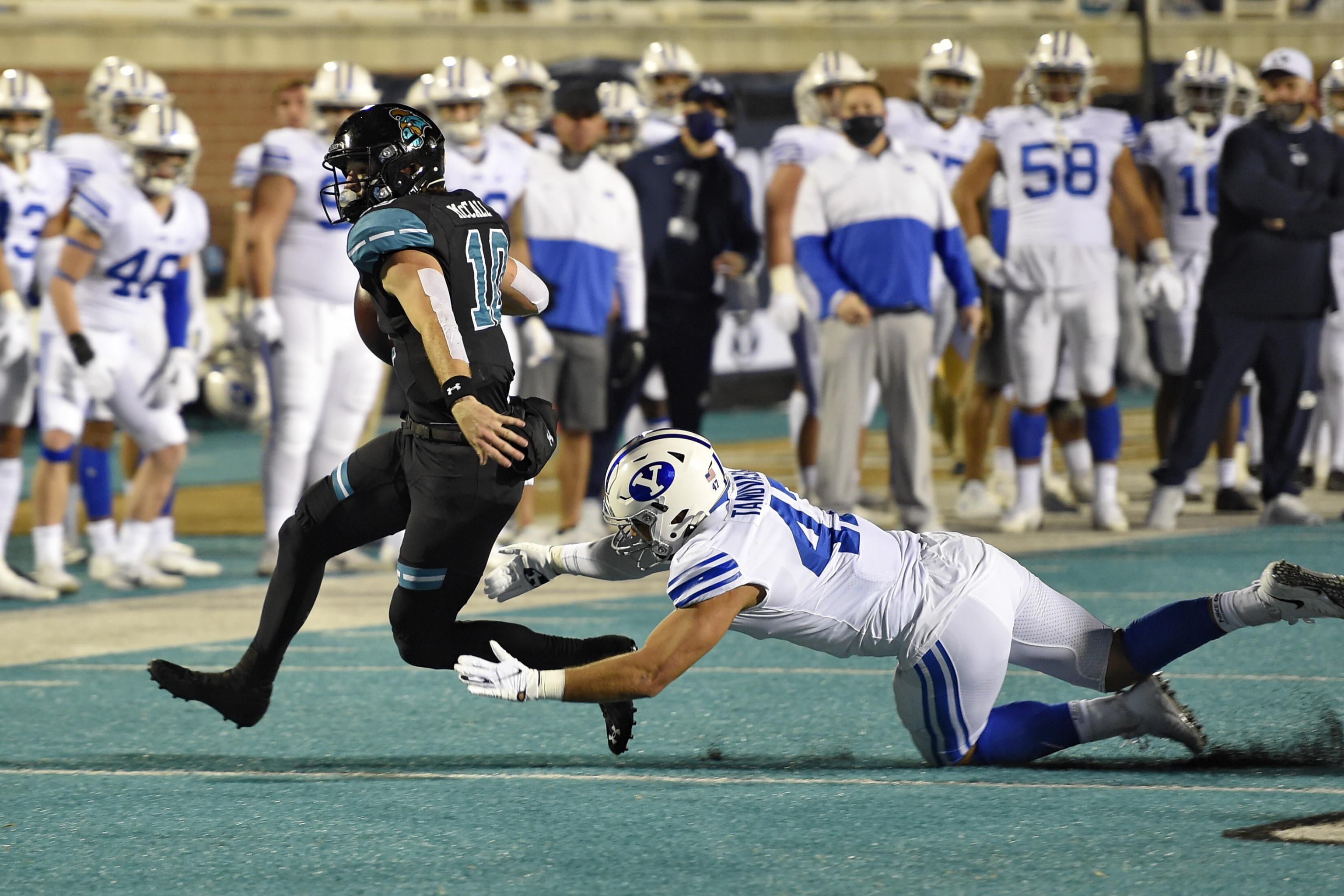 BYU, Coastal Carolina fight after cheap shots on Zach Wilson