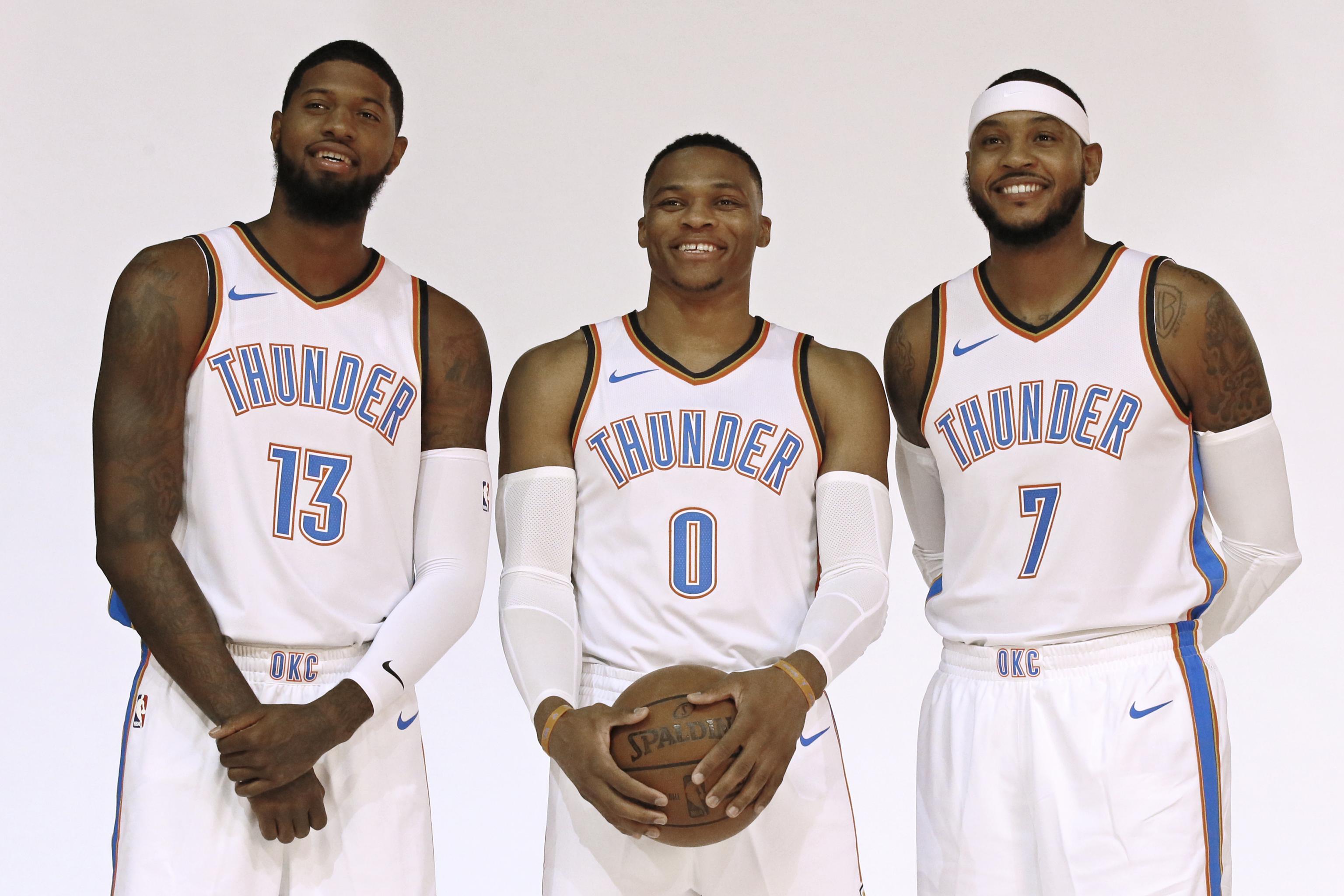 Thunder Trades for Carmelo Anthony, Paul George Give Them Super-Team to  Contend