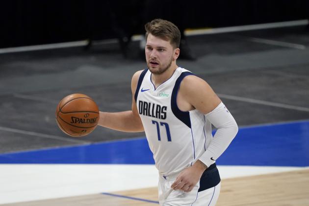 Dallas Mavericks' Luka Doncic handles the ball during an NBA preseason basketball game against the Minnesota Timberwolves in Dallas, Thursday, Dec. 17, 2020. (AP Photo/Tony Gutierrez)