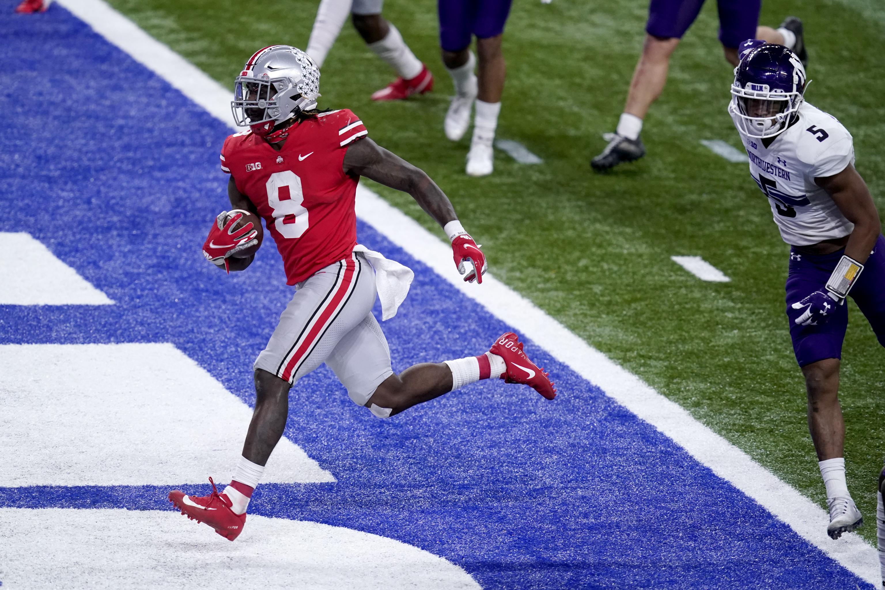 Ohio State's Trey Sermon leaves championship game with injury