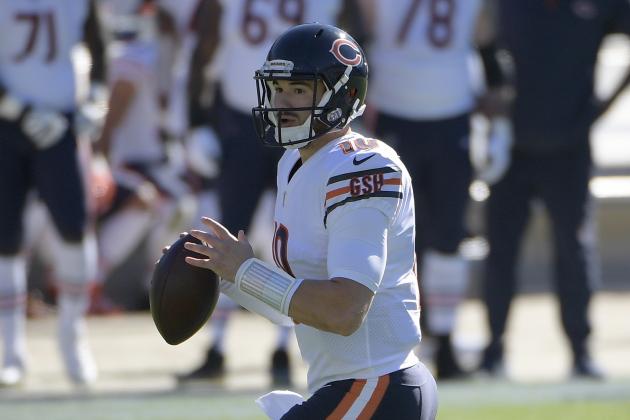 Chicago Bears quarterback Mitchell Trubisky (10) sets up to throw a pass during the first half of an NFL football game against the Jacksonville Jaguars, Sunday, Dec. 27, 2020, in Jacksonville, Fla. (AP Photo/Phelan M. Ebenhack)