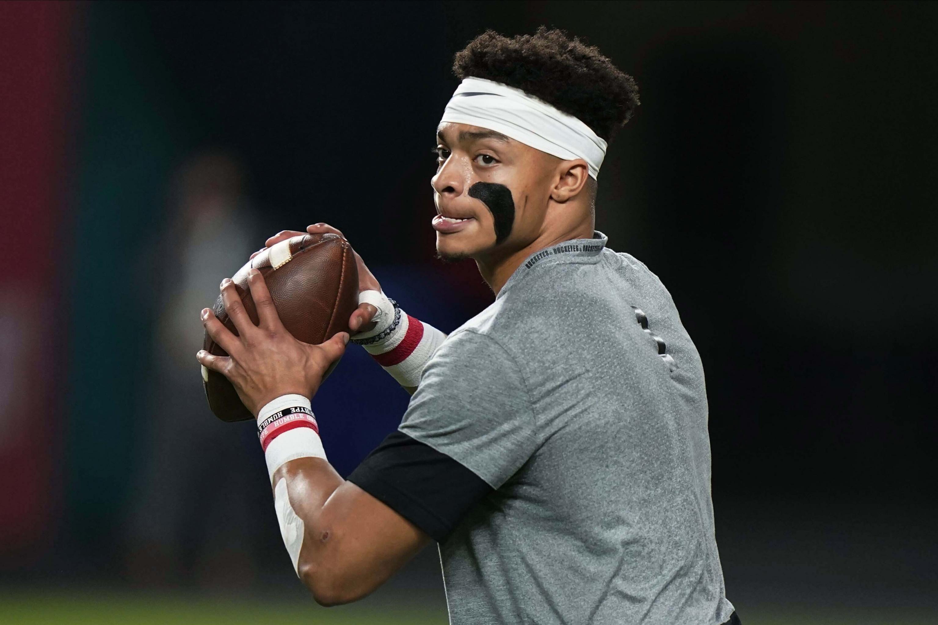 Men Ohio State Buckeyes Justin Fields 2021 National Championship