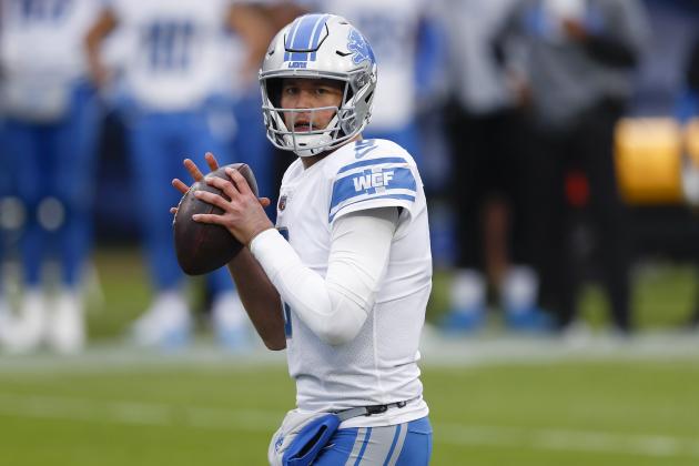 FILE - In this Dec. 20, 2020, file photo, Detroit Lions quarterback Matthew Stafford looks to past against the Tennessee Titans during the first half of an NFL football game in Nashville, Tenn. A person with direct knowledge of the situation says the Lions and Stafford have mutually agreed to explore the possibilities of trading him. The person spoke Saturday night, Jan 23, to The Associated Press on condition of anonymity because the team and Stafford did not announce the decision. (AP Photo/Wade Payne, File)