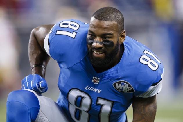 FILE - In this Dec. 27, 2015, file photo, Detroit Lions wide receiver Calvin Johnson (81) warms up before an NFL football game against the San Francisco 49ers at Ford Field in Detroit. The former Lions superstar said the team wanted him to change his story regarding one of the many concussions he had during his nine-year NFL career. (AP Photo/Rick Osentoski, File)