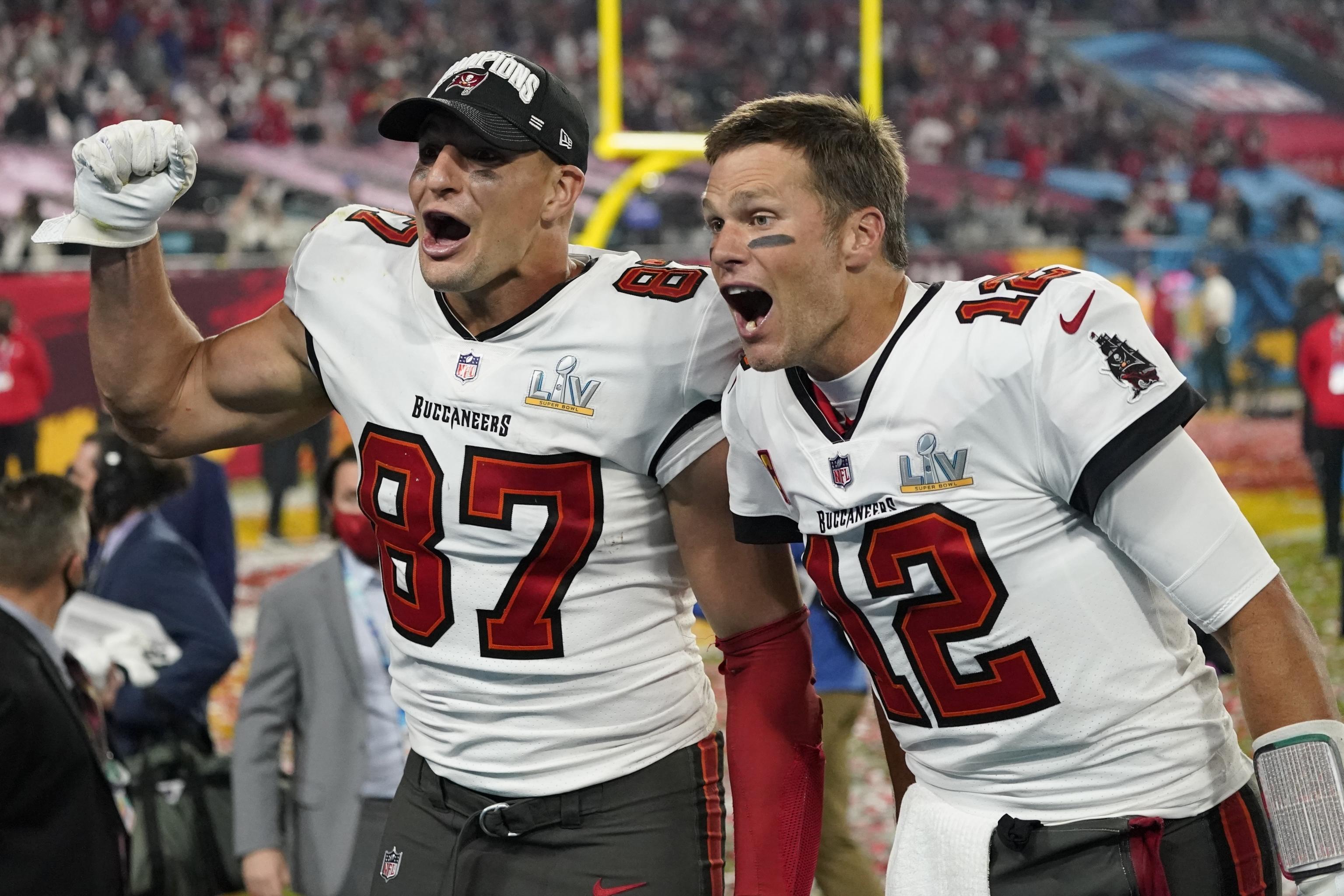 2021 Tampa Bay Buccaneers Super Bowl Champs Flag  Brady-Gronkowski-Evans-Goodwin