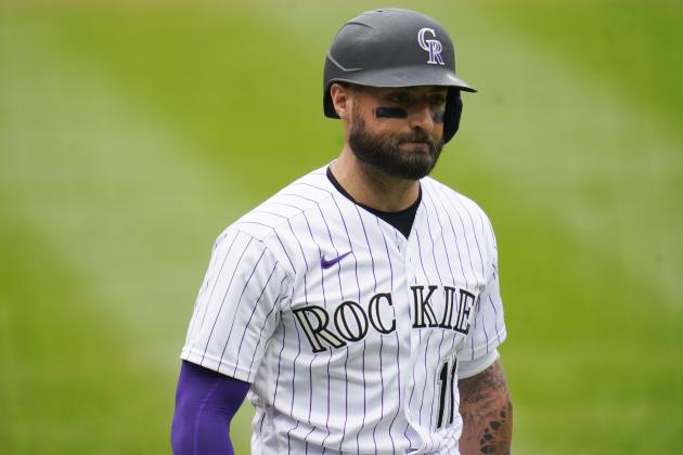 Colorado Rockies center fielder Kevin Pillar (11) in the first inning of a baseball game Sunday, Sept. 20, 2020, in Denver. (AP Photo/David Zalubowski)
