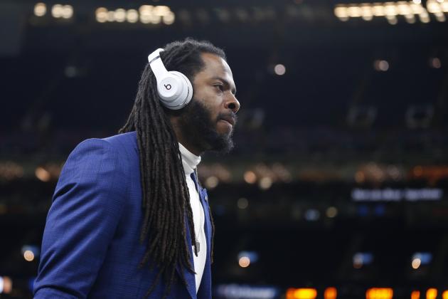 San Francisco 49ers cornerback Richard Sherman arrives before an NFL football game against the San Francisco 49ers in New Orleans, Sunday, Dec. 8, 2019. (AP Photo/Butch Dill)