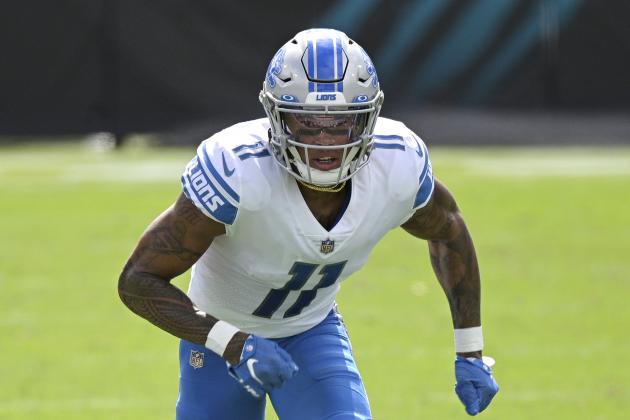 Detroit Lions wide receiver Marvin Jones (11) runs a route during the first half of an NFL football game against the Jacksonville Jaguars, Sunday, Oct. 18, 2020, in Jacksonville, Fla. (AP Photo/Phelan M. Ebenhack)
