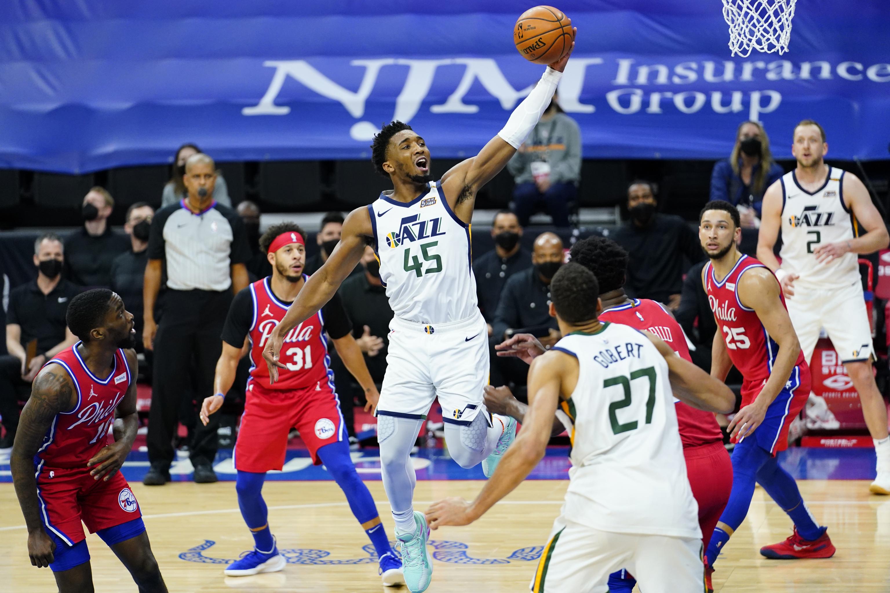 NBA scores, news: Jazz's Donovan Mitchell rips refs after 76ers game