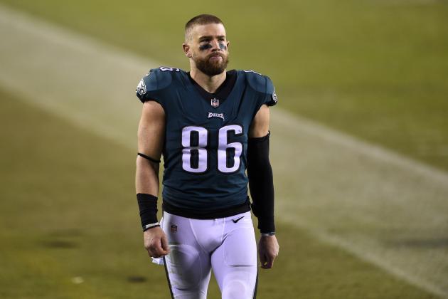 Philadelphia Eagles' Zach Ertz walks to the locker room after an NFL football game against the Washington Football Team, Sunday, Jan. 3, 2021, in Philadelphia. (AP Photo/Derik Hamilton) Philadelphia Eagles' Zach Ertz walks to the locker room after an NFL football game against the Washington Football Team, Sunday, Jan. 3, 2021, in Philadelphia. (AP Photo/Derik Hamilton)