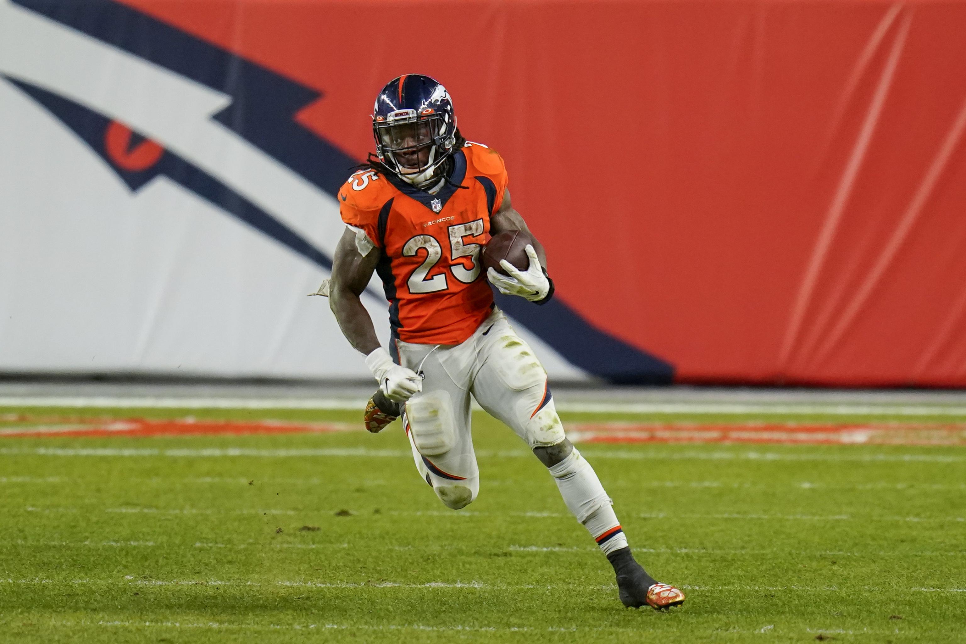 Melvin Gordon, Broncos RB, at practice two days after arrest