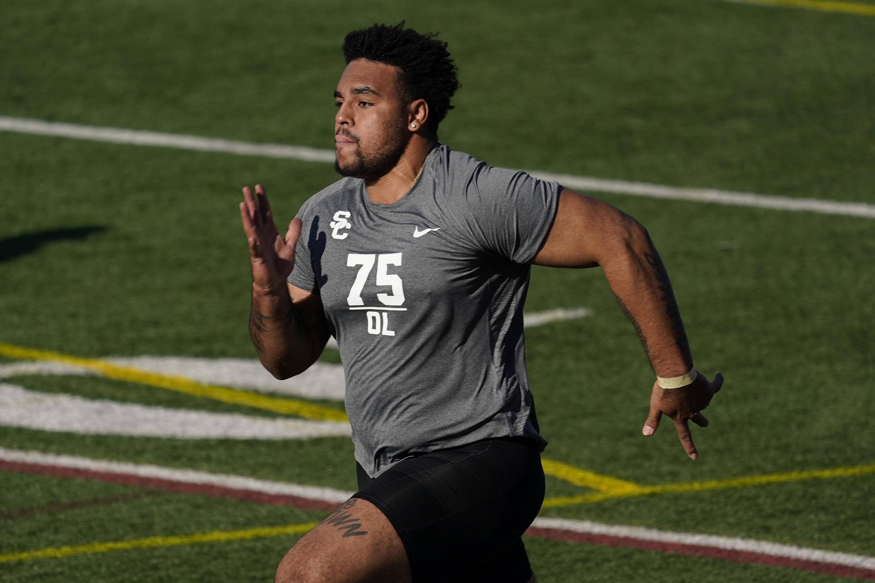 Alijah Vera-Tucker's USC Pro Day Highlights, The New York Jets