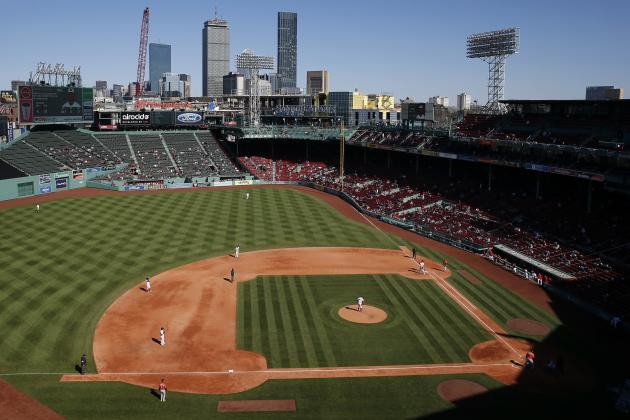 The Boston Red Sox play against the Baltimore Orioles during the seventh inning of a baseball game at Fenway Park, Saturday, April 3, 2021, in Boston. (AP Photo/Michael Dwyer)