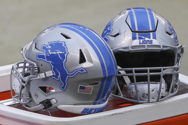 Detroit Lions helmets are seen during the second half of an NFL football game against the Chicago Bears, Sunday, Dec. 6, 2020, in Chicago. (AP Photo/Kamil Krzaczynski)