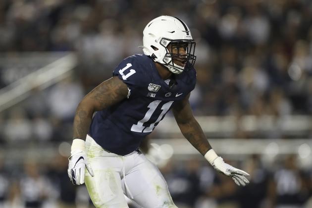 Penn State linebacker Micah Parsons (11) in coverage during an NCAA college football game against Buffalo, Saturday, Sept. 7, 2019, in University Park, Pa. Penn State won 45-13. (AP Photo/Steve Luciano)