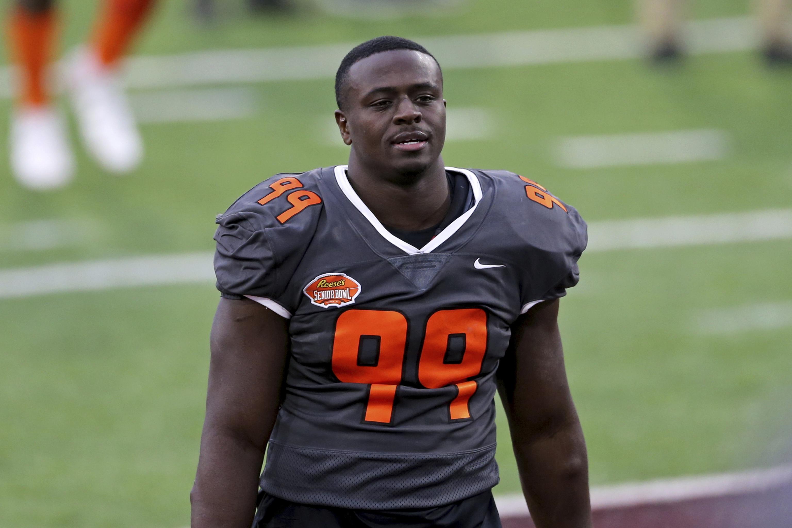 Philadelphia Eagles defensive end Tarron Jackson (75) runs up the field  during an NFL preseason football game against the Cleveland Browns, Sunday,  Aug. 21, 2022, in Cleveland. (AP Photo/Kirk Irwin Stock Photo - Alamy