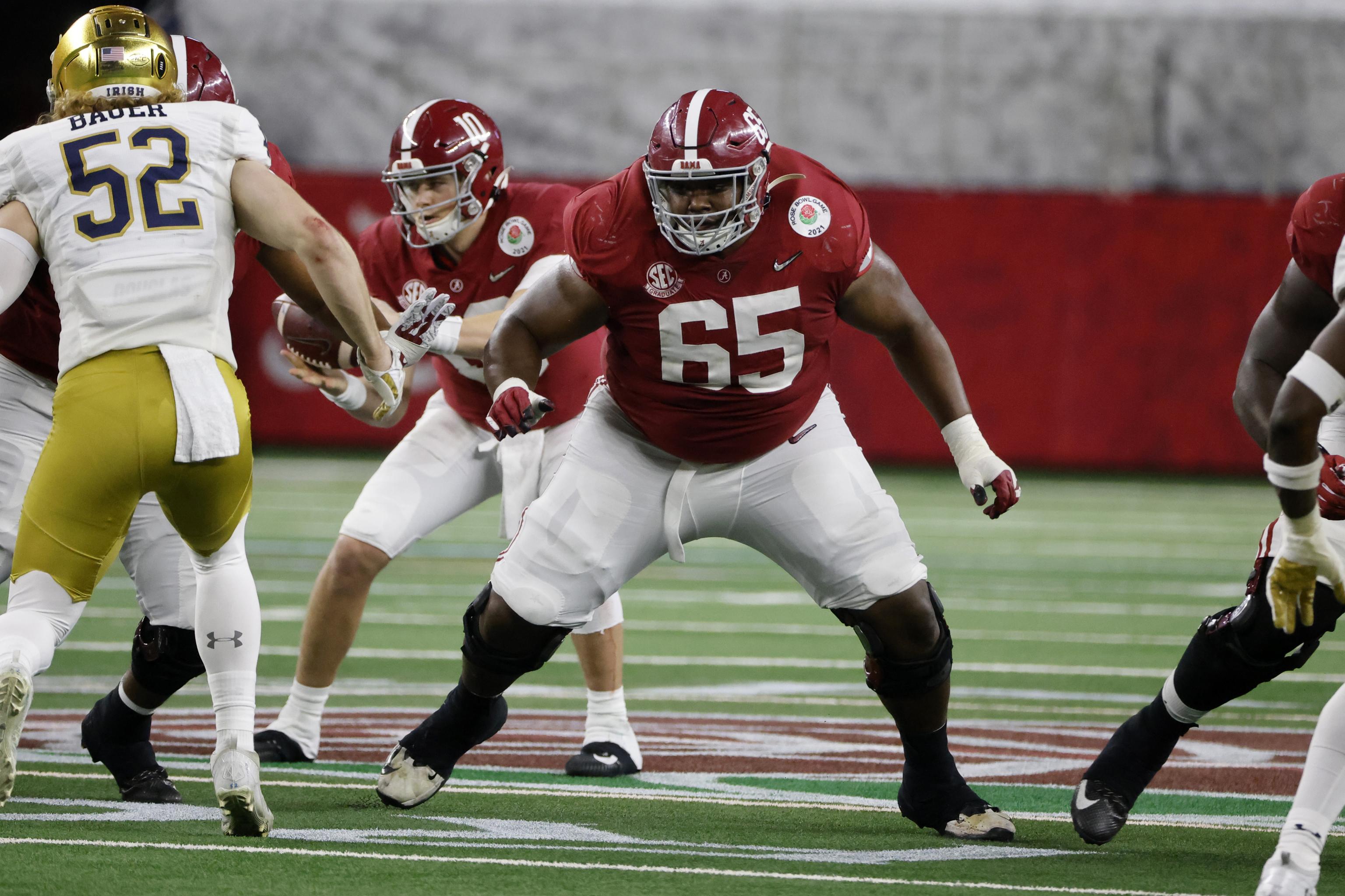 2021 NFL Draft: Alabama Crimson Tide's Deonte Brown is Selected in the 6th  round by the Carolina Panthers - Roll 'Bama Roll