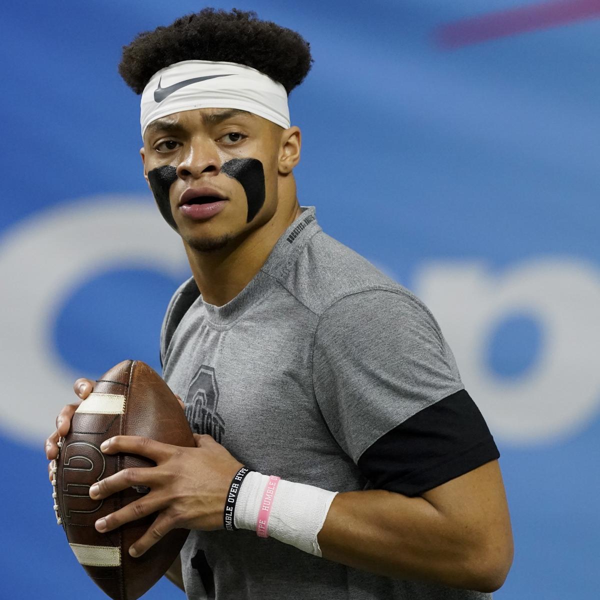 How far will Justin Fields drop in the NFL draft?