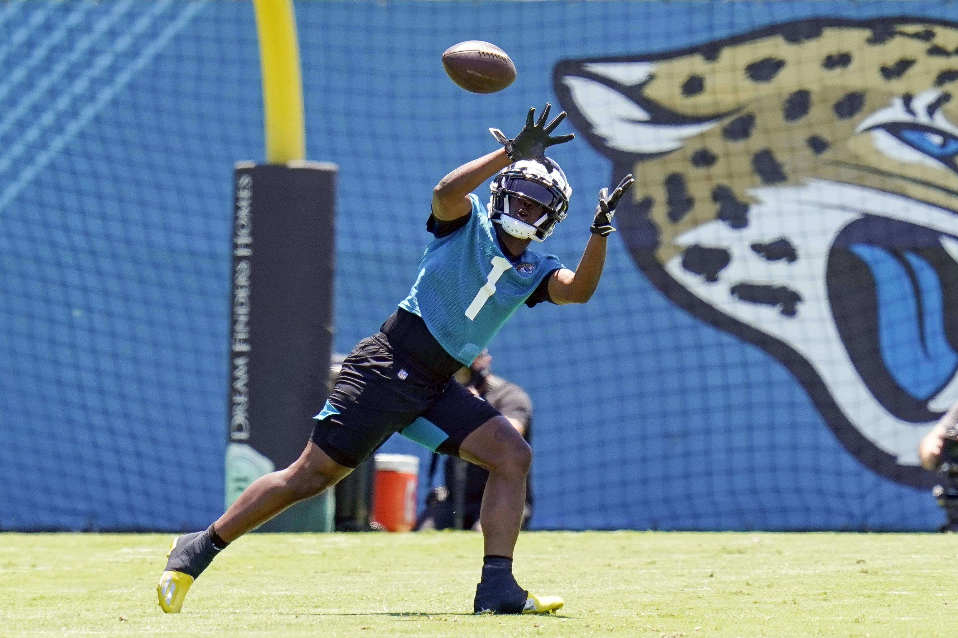 Jags' Etienne completes comeback by getting leveled in camp