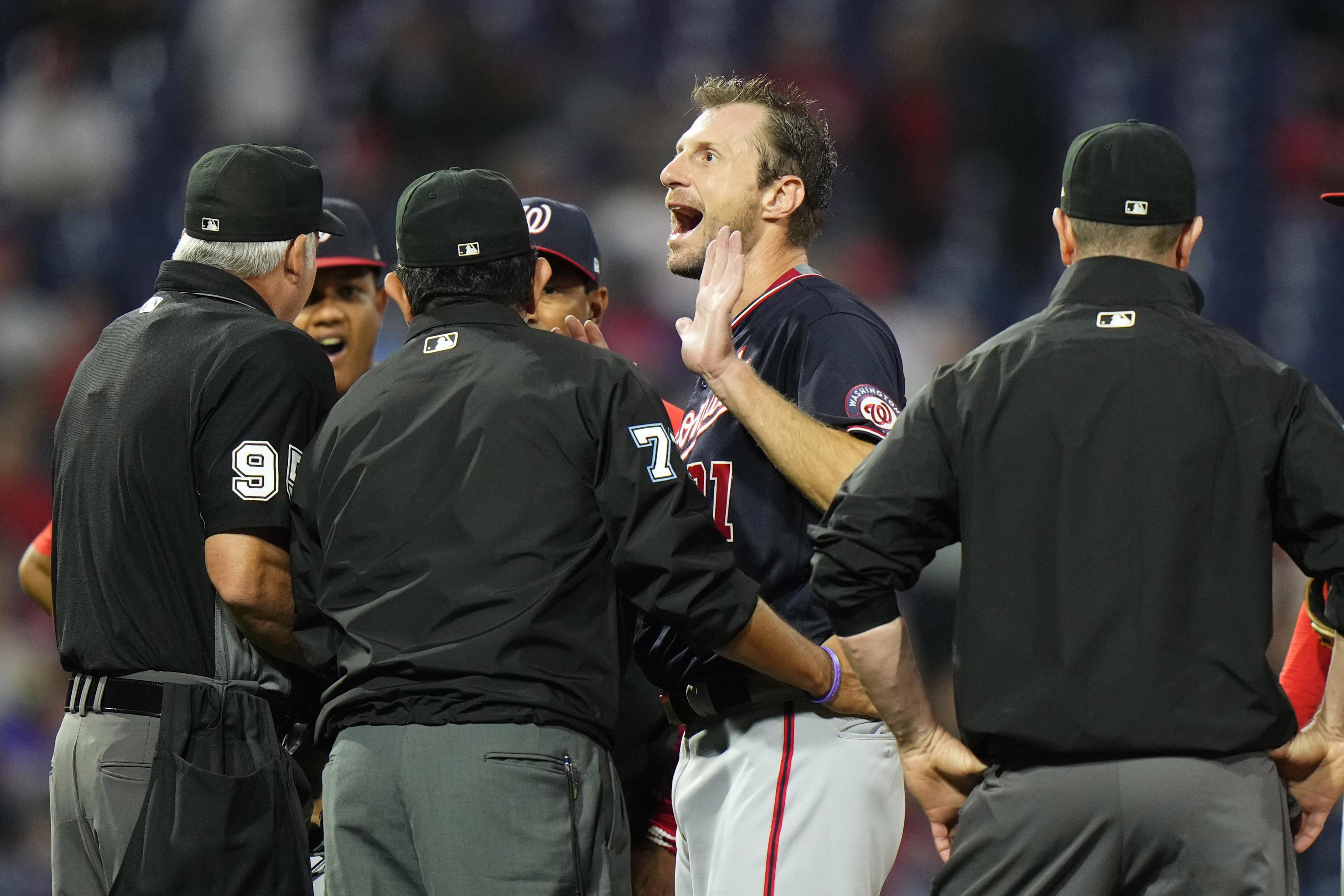 Umpires explain Max Scherzer's ejection for sticky substance in