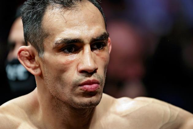 HOUSTON, TEXAS - MAY 15: Tony Ferguson looks on prior to facing Beneil Dariush of Iran during their Lightweight Bout at the UFC 262 event at Toyota Center on May 15, 2021 in Houston, Texas. (Photo by Carmen Mandato/Getty Images)