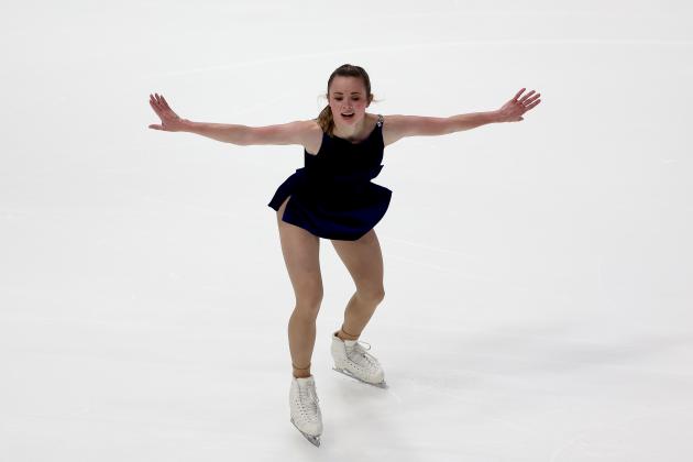 NASHVILLE, TENNESSEE - JANUARY 06: Mariah Bell skates in the Ladies Short Program during the U.S. Figure Skating Championships at Bridgestone Arena on January 06, 2022 in Nashville, Tennessee. (Photo by Matthew Stockman/Getty Images)