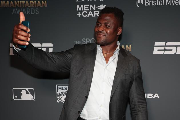 NEW YORK, NEW YORK - JULY 12: Francis Ngannou attends the 2021 Sports Humanitarian Awards on July 12, 2021 in New York City. (Photo by Dimitrios Kambouris/Getty Images)