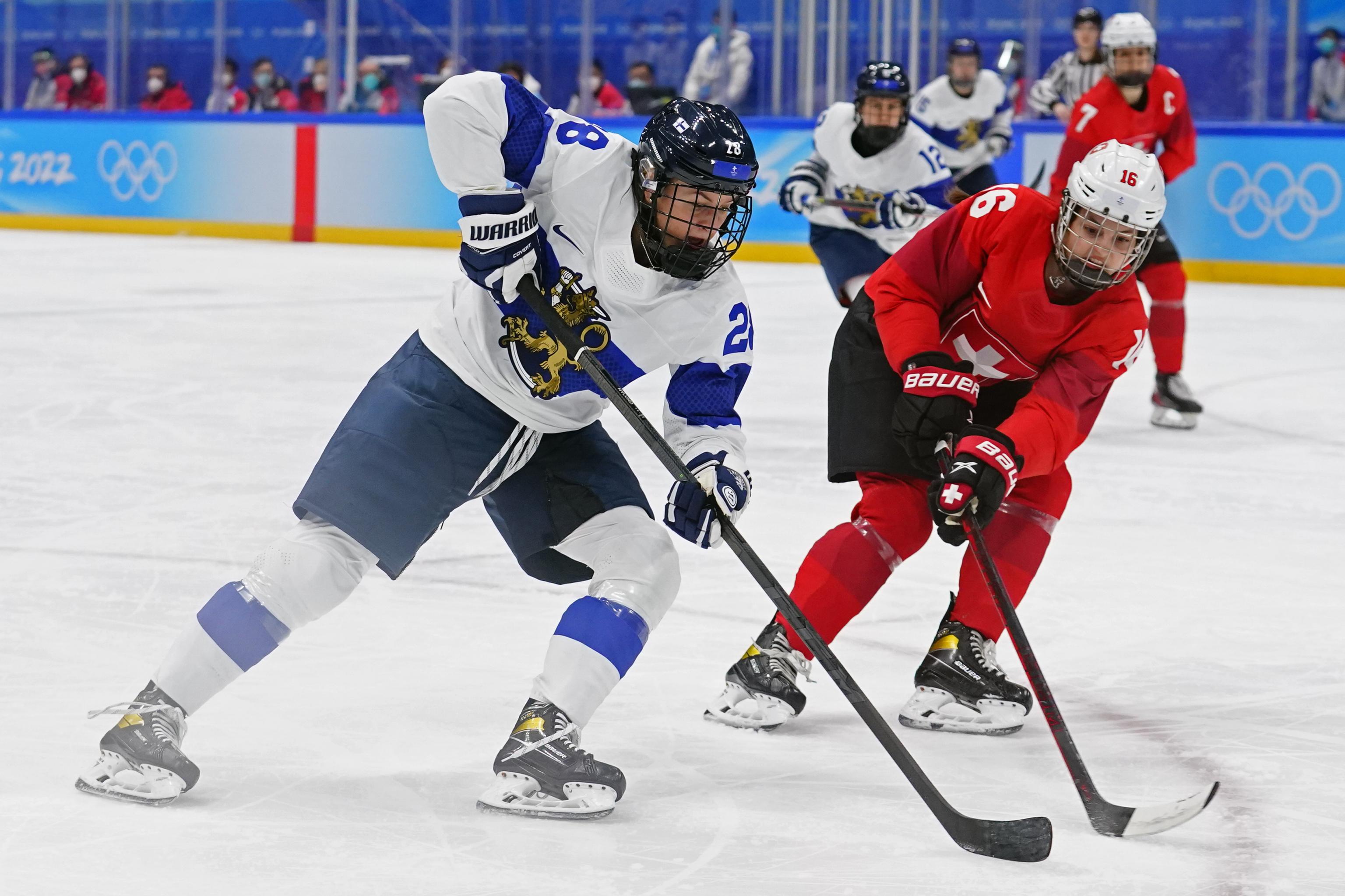 Finland blanks Switzerland 4-0 to win Olympic bronze in women's