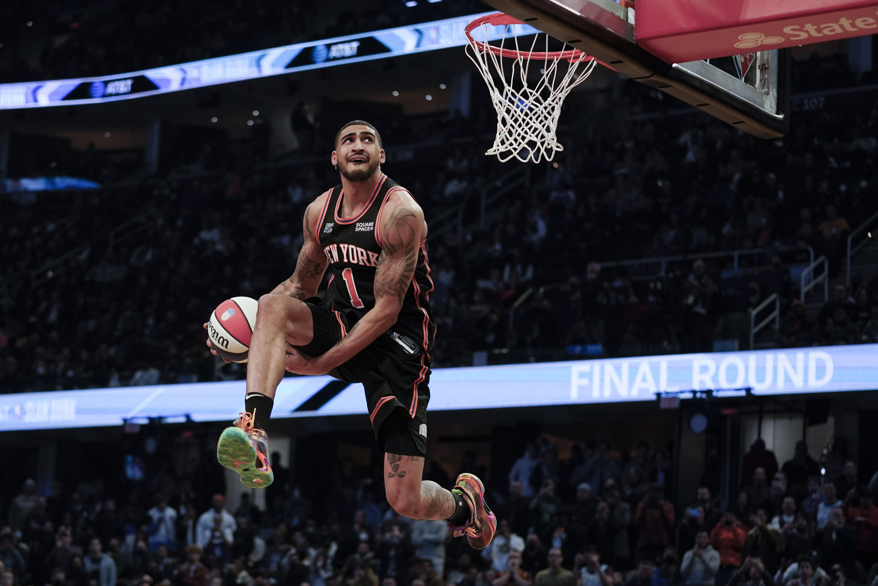Knicks' Obi Toppin wins AT&T Slam Dunk Contest at NBA's State Farm All-Star  Saturday Night 2022