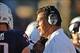 Nov 26, 2011; Tucson, AZ, USA; Arizona Wildcats assistant coach Robert Anae speaks to his team during a timeout in the fourth quarter of a game against the Louisiana-Lafayette Ragin' Cajuns at Arizona Stadium. The Wildcats won 45-37. Mandatory Credit: C