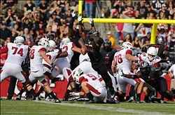 Zach Hocker attempts a field goal against Rutgers in Week 4.
