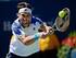 David Ferrer tries to bend his Prince EXO3 Tour 100 around a ball at the 2013 U.S. Open.